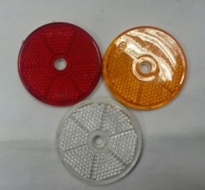 Светлоотразителни кръгчета в червен,оранжев и бял цвят.
Диаметър-6см.
Цена-4лвбр.